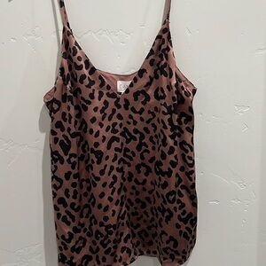CAMI NYC- Graphic Leopard Silk Camisole. Size XL, NWT